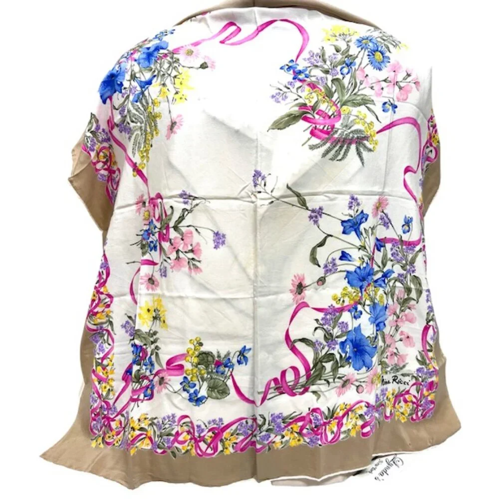 NINA RICCI PARIS  100% SILK SCARF  34